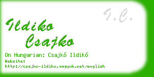 ildiko csajko business card