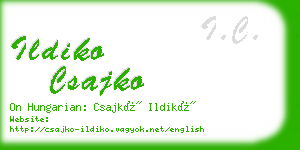 ildiko csajko business card